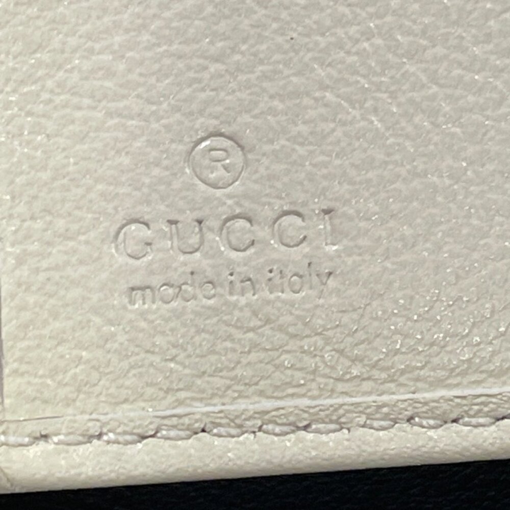 Gucci Rajah White Leather Gold Crystal Tiger Head Wallet (RY2222) - Picture 12 of 14